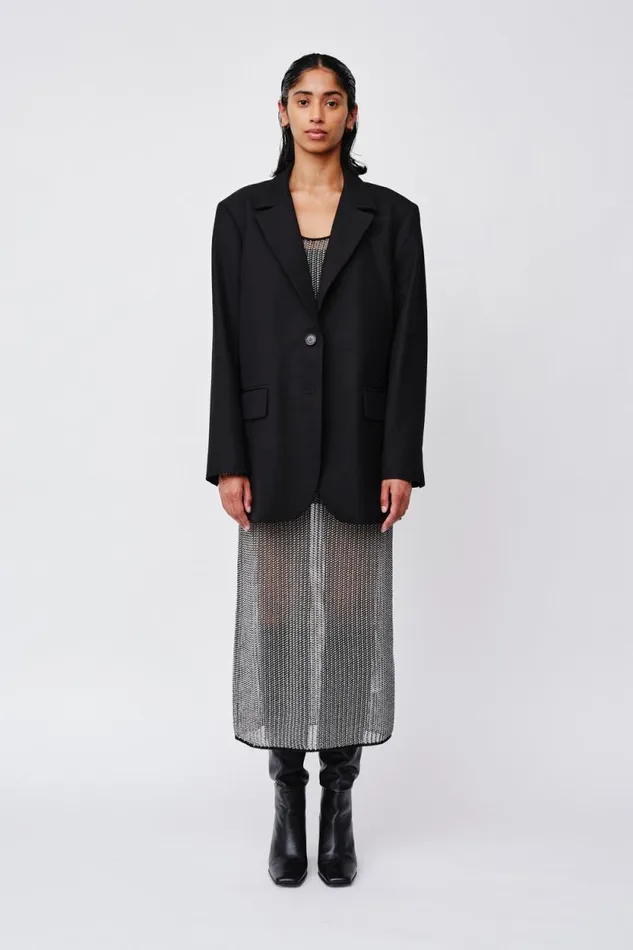 Osaka W 8211 Black Women Won Hundred Coats Jackets and Blazers