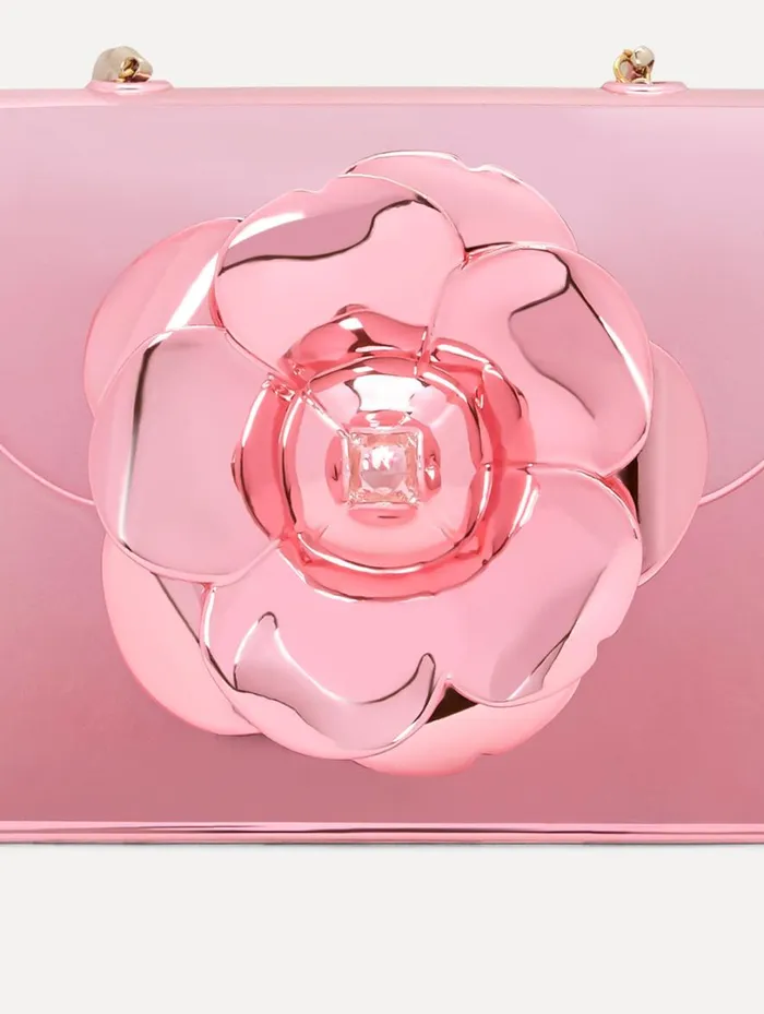 Oscar De La Renta 3D Printed Nano TRO Bag Rose Women Handbags