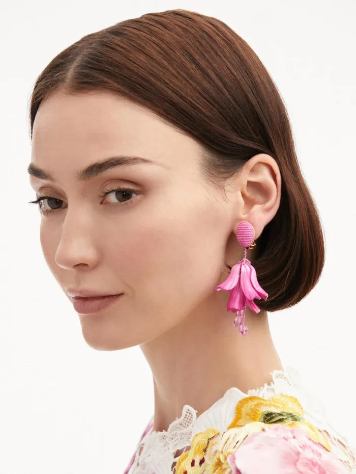 Oscar De La Renta Classic Impatiens ClipOn Earrings Rose Women Earrings Oscar De La Renta Classic Impatiens ClipOn Earrings Rose Women Earrings