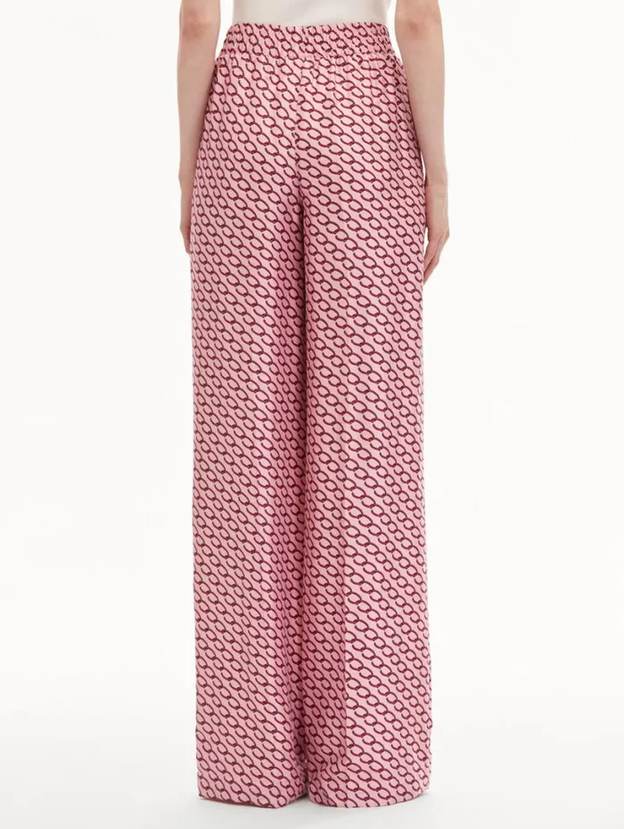 Oscar De La Renta Small Oscar ChainLink Pant Beet Pink Women Pants and Skirts Oscar De La Renta Small Oscar ChainLink Pant Beet Pink Women Pants and Skirts