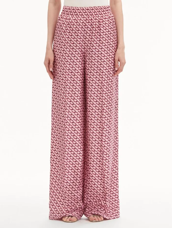 Oscar De La Renta Small Oscar ChainLink Pant Beet Pink Women Pants and Skirts Oscar De La Renta Small Oscar ChainLink Pant Beet Pink Women Pants and Skirts