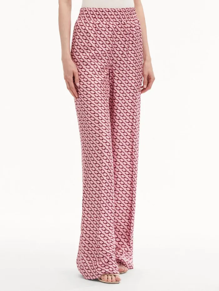 Oscar De La Renta Small Oscar ChainLink Pant Beet Pink Women Pants and Skirts Oscar De La Renta Small Oscar ChainLink Pant Beet Pink Women Pants and Skirts