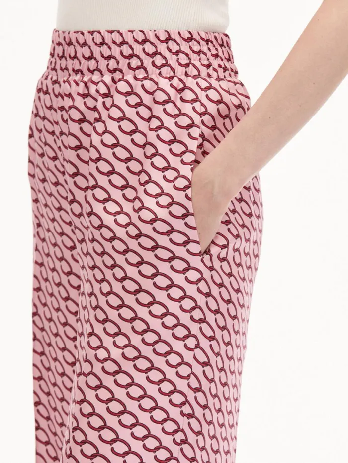 Oscar De La Renta Small Oscar ChainLink Pant Beet Pink Women Pants and Skirts Oscar De La Renta Small Oscar ChainLink Pant Beet Pink Women Pants and Skirts