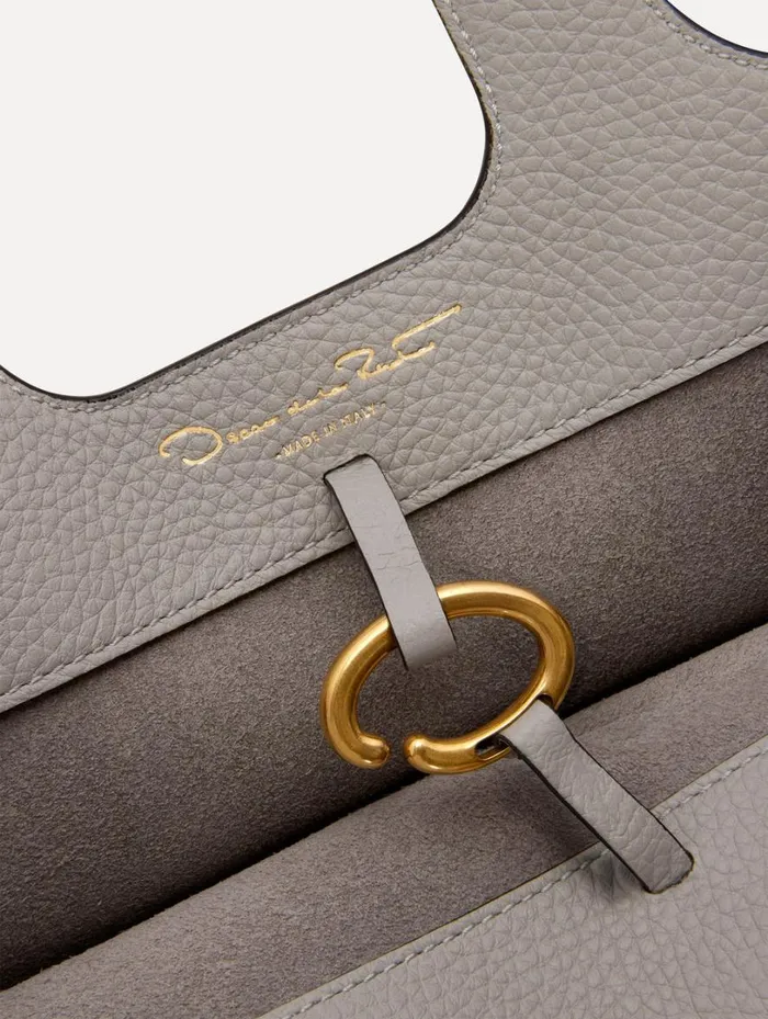 Oscar De La Renta The Mini Topaz Grigio Perla Women Signature Handbags Oscar De La Renta The Mini Topaz Grigio Perla Women Signature Handbags