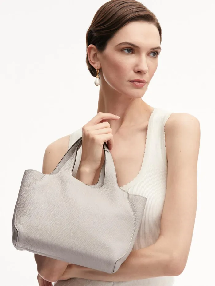 Oscar De La Renta The Mini Topaz Grigio Perla Women Signature Handbags Oscar De La Renta The Mini Topaz Grigio Perla Women Signature Handbags