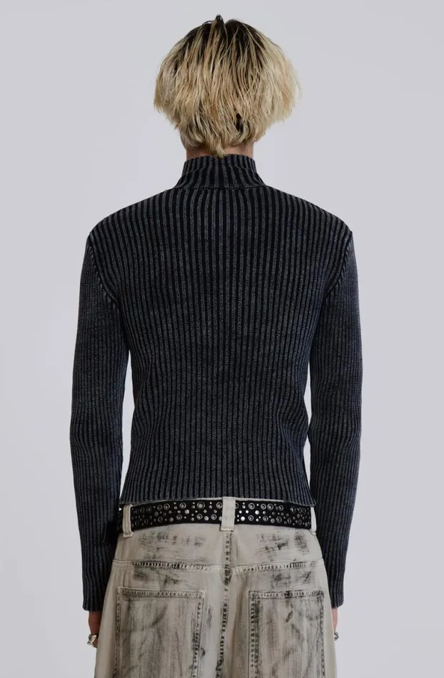 Outerwear Men Jaded London Black Lucid Knit Track Top