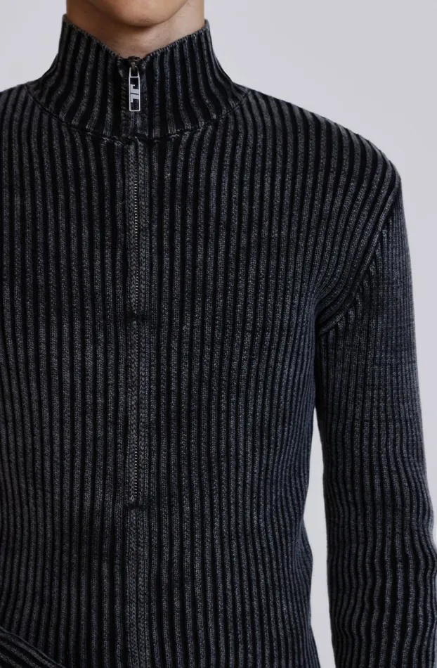 Outerwear Men Jaded London Black Lucid Knit Track Top