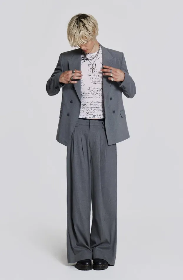 Outerwear Men Jaded London Grey Goliath Blazer