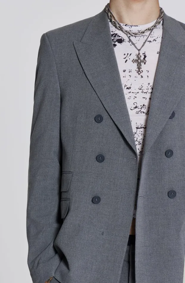 Outerwear Men Jaded London Grey Goliath Blazer