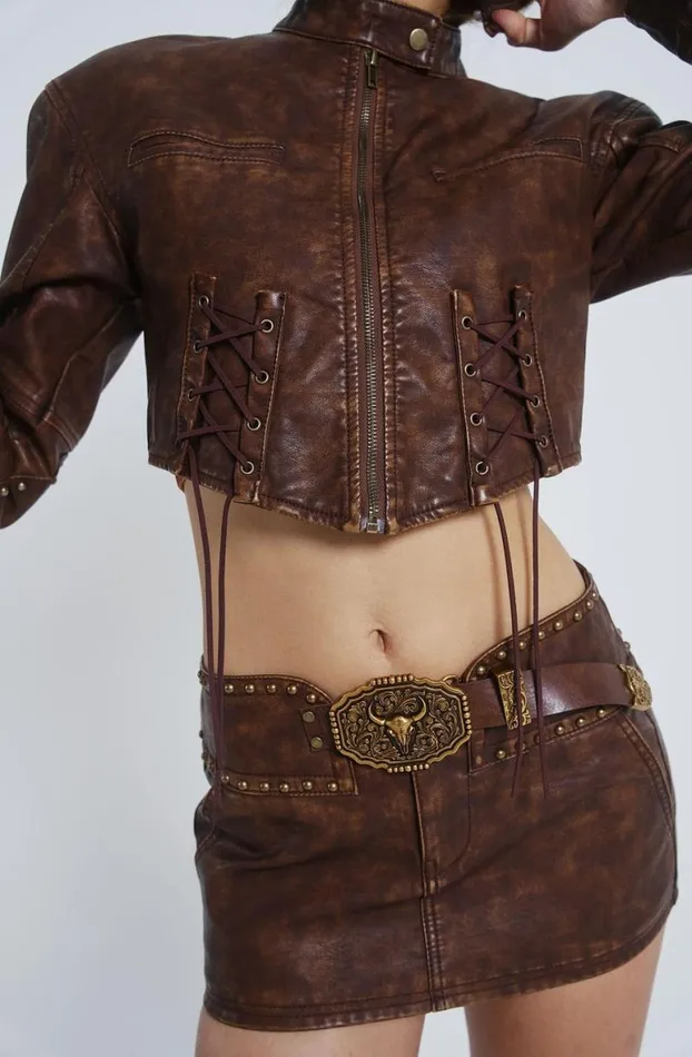 Outerwear Women Jaded London Easy Rider Faux Leather Jacket