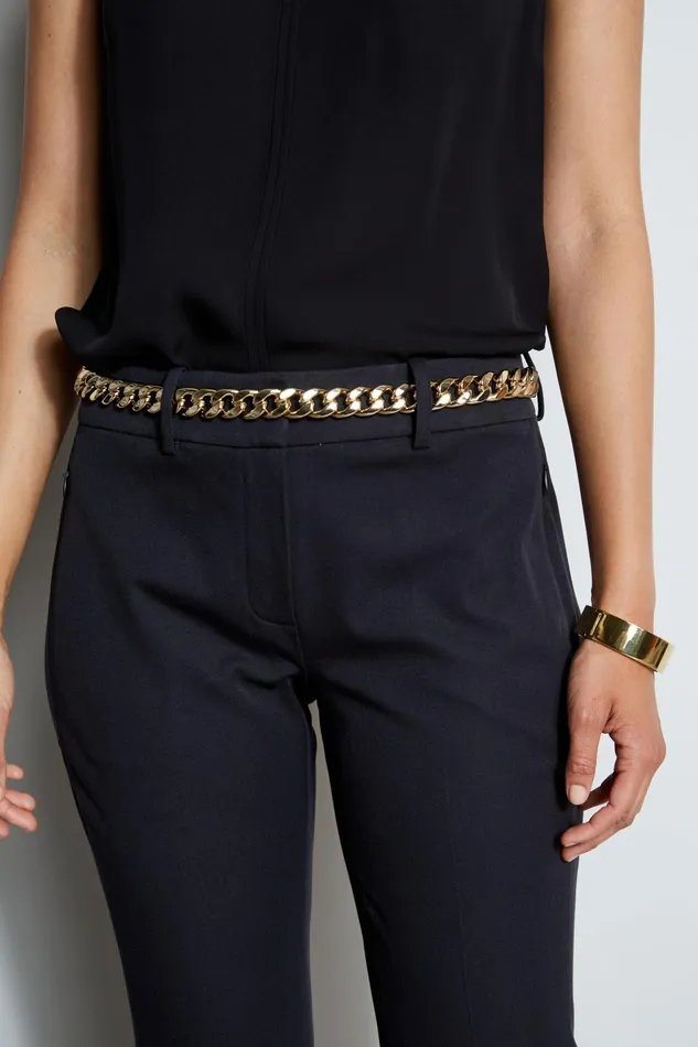 Outlet 8211 Women Belts Elie Tahari Gold Chain Belt 8211 Black Black