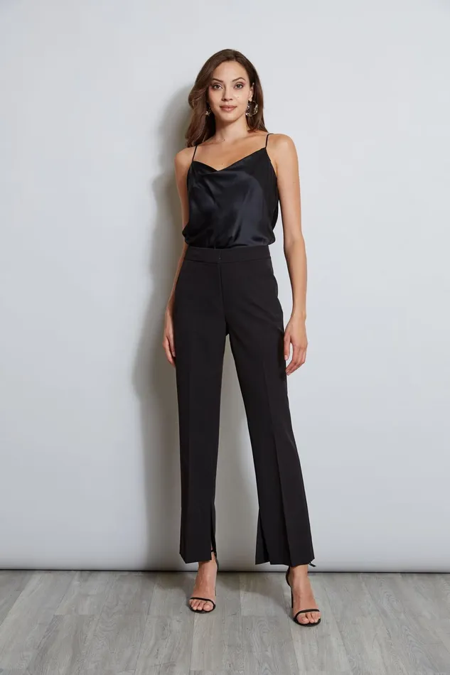 Outlet 8211 Women Bottoms Elie Tahari Inseam Slit Pant Noir