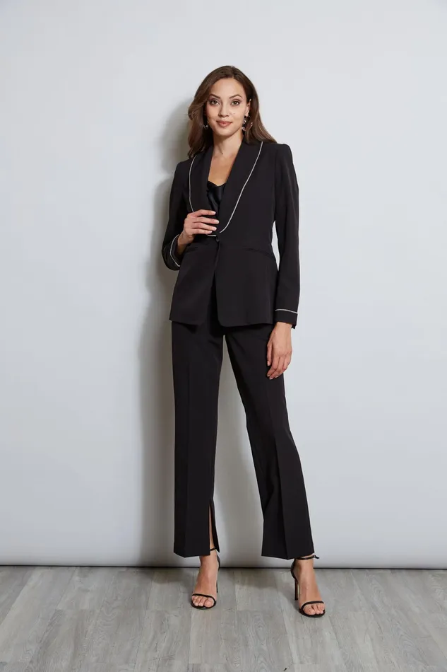 Outlet 8211 Women Bottoms Elie Tahari Inseam Slit Pant Noir