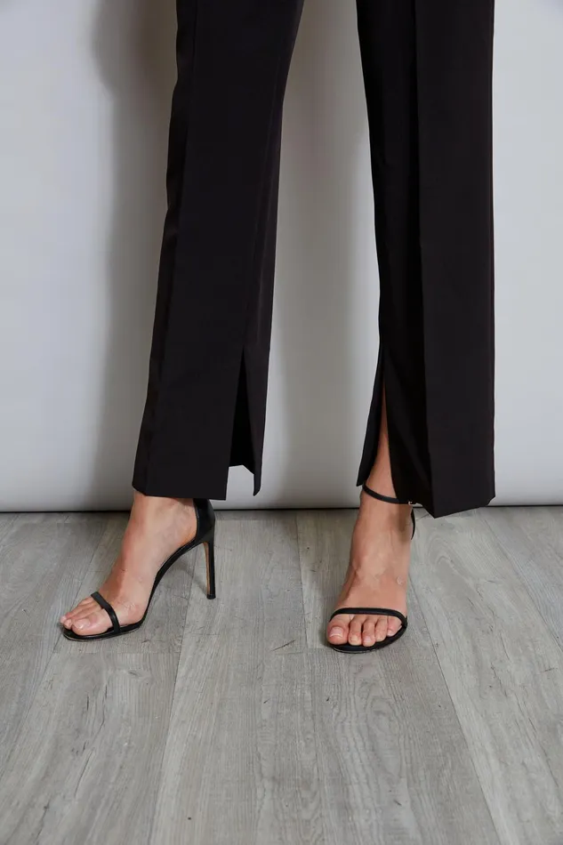 Outlet 8211 Women Bottoms Elie Tahari Inseam Slit Pant Noir