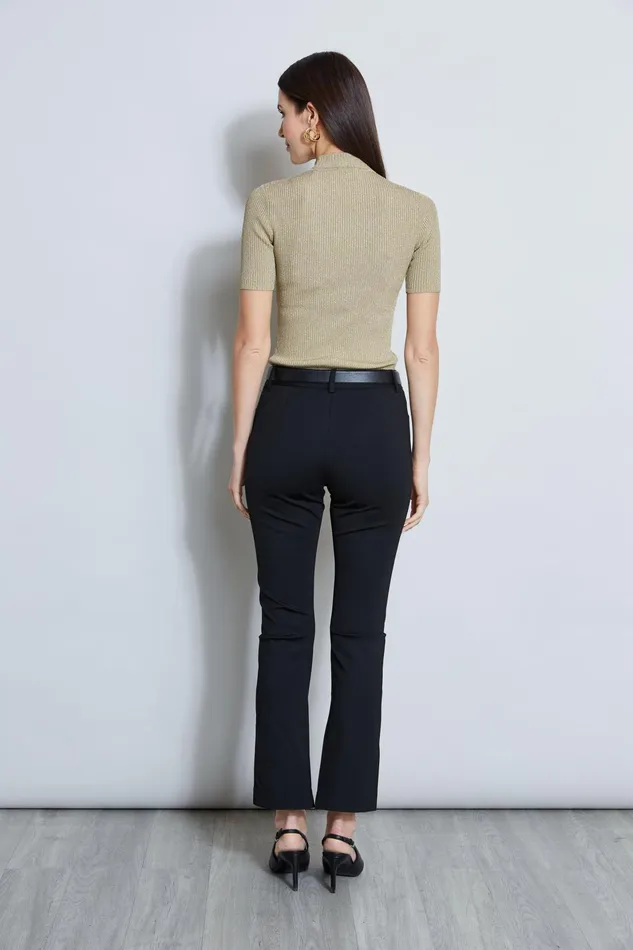 Outlet 8211 Women Bottoms Elie Tahari Inseam Slit Ponte Pant Black
