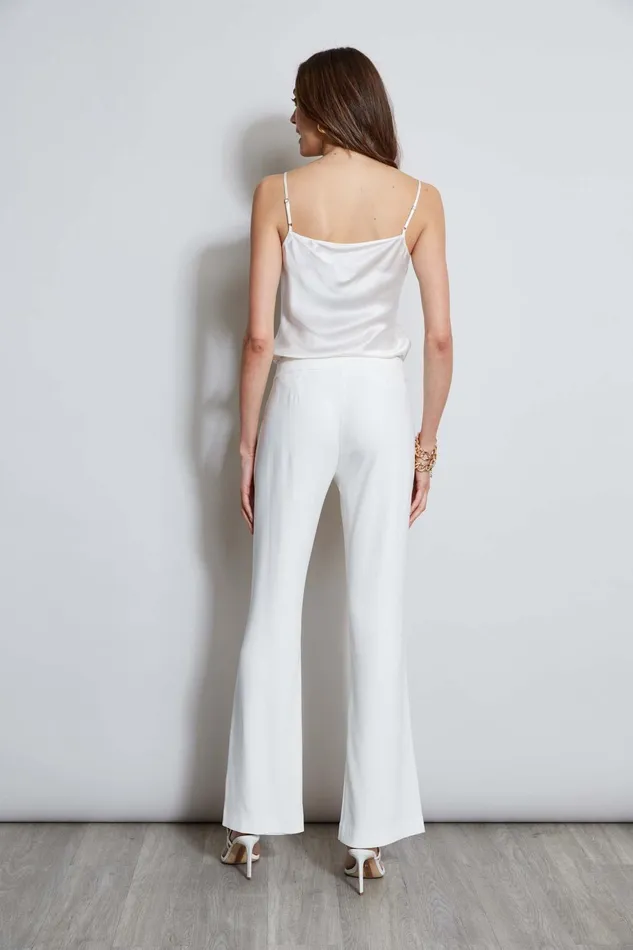 Outlet 8211 Women Bottoms Elie Tahari Lace Trim Fit and Flare Pant Foam