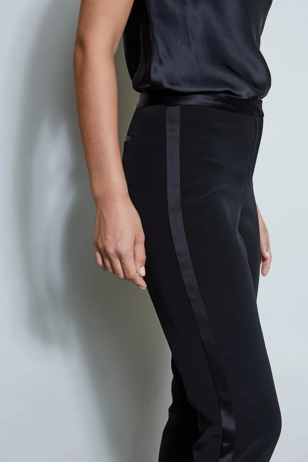 Outlet 8211 Women Bottoms Elie Tahari Slim Tuxedo Pant Black