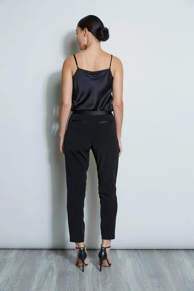 Outlet 8211 Women Bottoms Elie Tahari Slim Tuxedo Pant Black