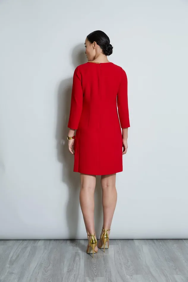 Outlet 8211 Women Dresses and Jumpsuits Elie Tahari Chain Shift Dress Flame Red