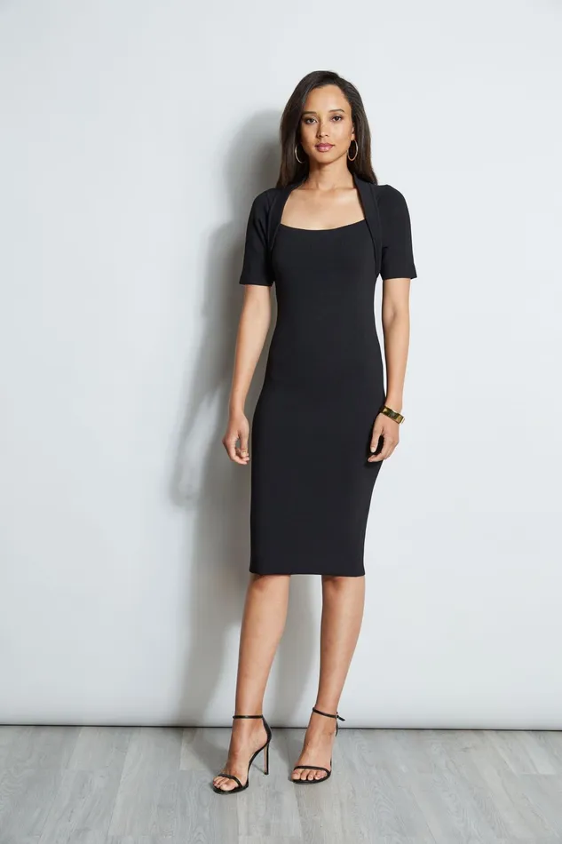 Outlet 8211 Women Dresses and Jumpsuits Elie Tahari Contour Sweater Dress Black