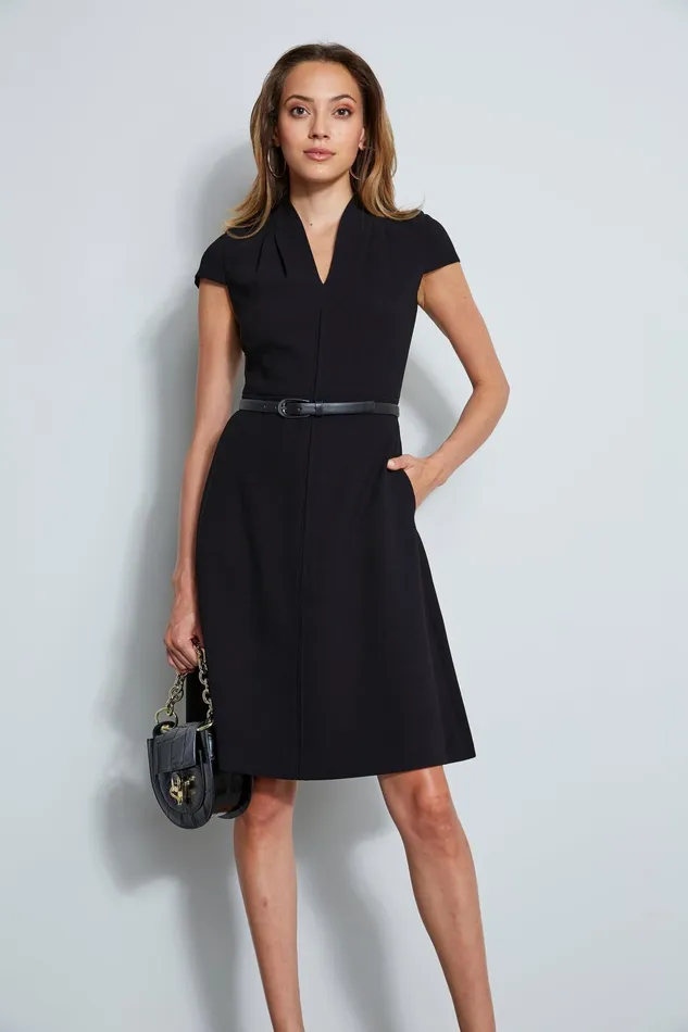 Outlet 8211 Women Dresses and Jumpsuits Elie Tahari Judith Belted Dress Black