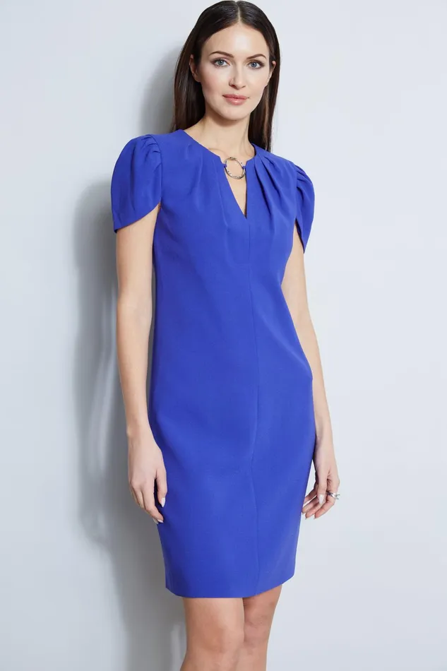 Outlet 8211 Women Dresses and Jumpsuits Elie Tahari Tulip Ring Shift Dress Lapis