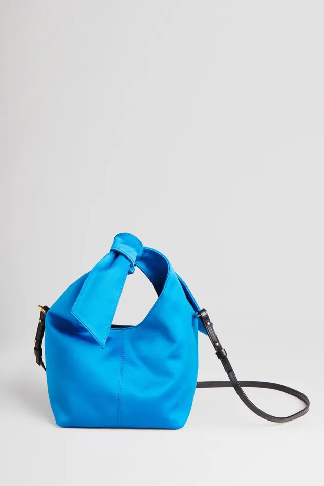Outlet 8211 Women Handbags Elie Tahari Small Satin Knot Handbag Persian Blue