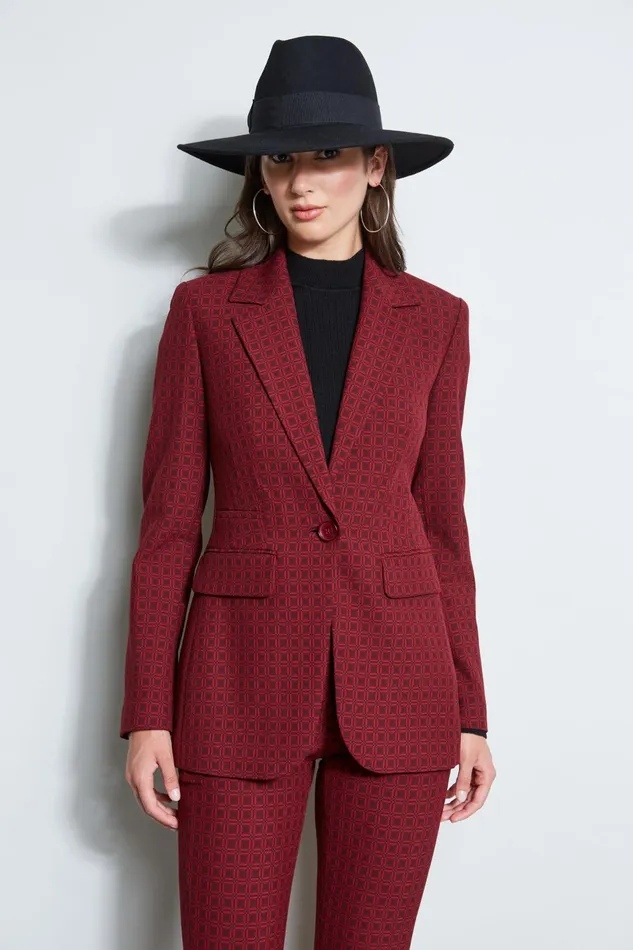 Outlet 8211 Women Jackets and Blazers Elie Tahari Deco Jaquard Blazer Multi