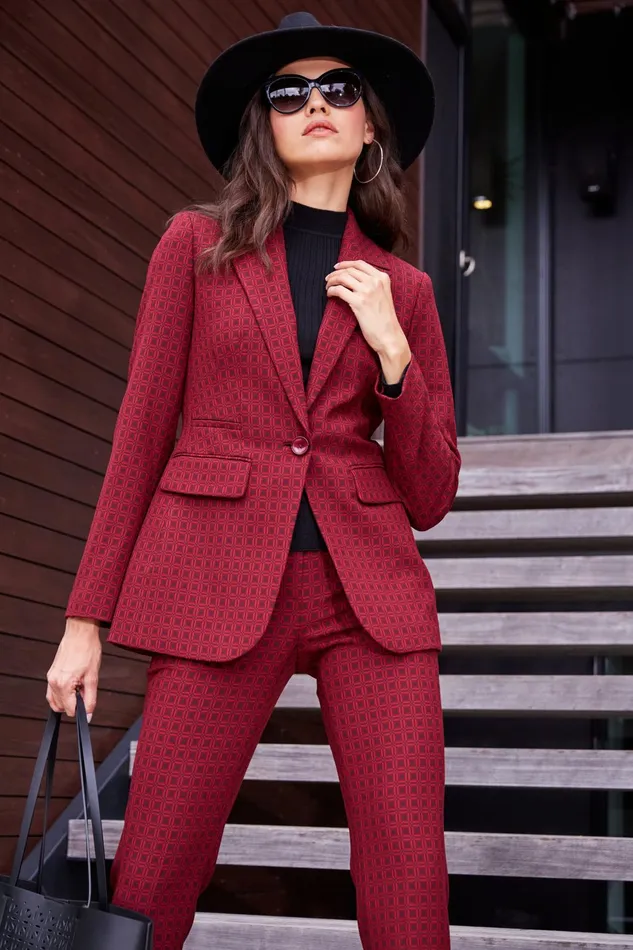 Outlet 8211 Women Jackets and Blazers Elie Tahari Deco Jaquard Blazer Multi