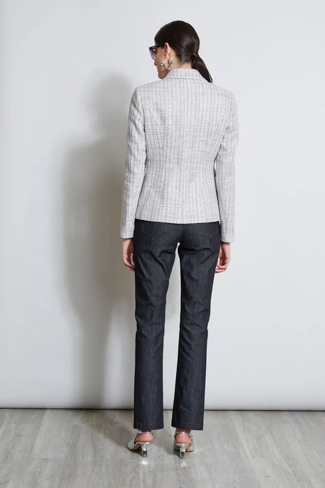 Outlet 8211 Women Jackets and Blazers Elie Tahari Metallic Tweed 3 Button Blazer Multi