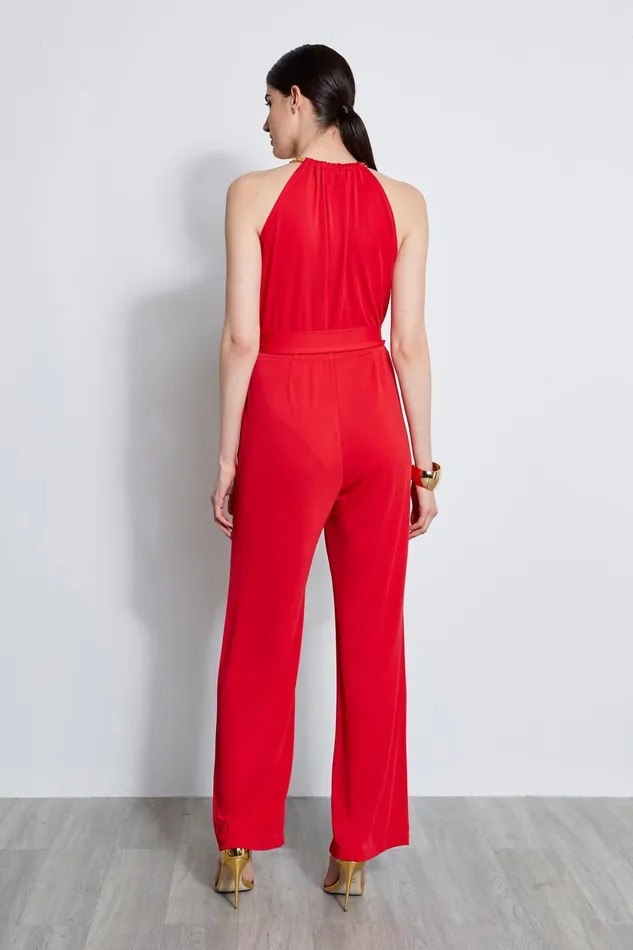 Outlet 8211 Women Maxi Dresses Elie Tahari Chain Jersey Jumpsuit Blaze Red