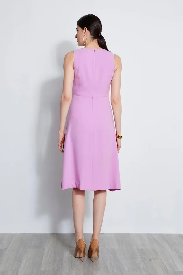 Outlet 8211 Women Midi Dresses Elie Tahari Fit and Flare Dart Midi Dress Orchid