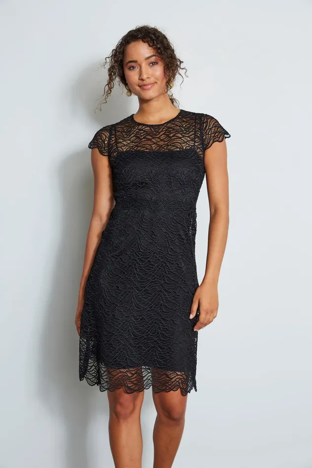 Outlet 8211 Women Short Sleeve Dresses Elie Tahari Elissa Dress Black