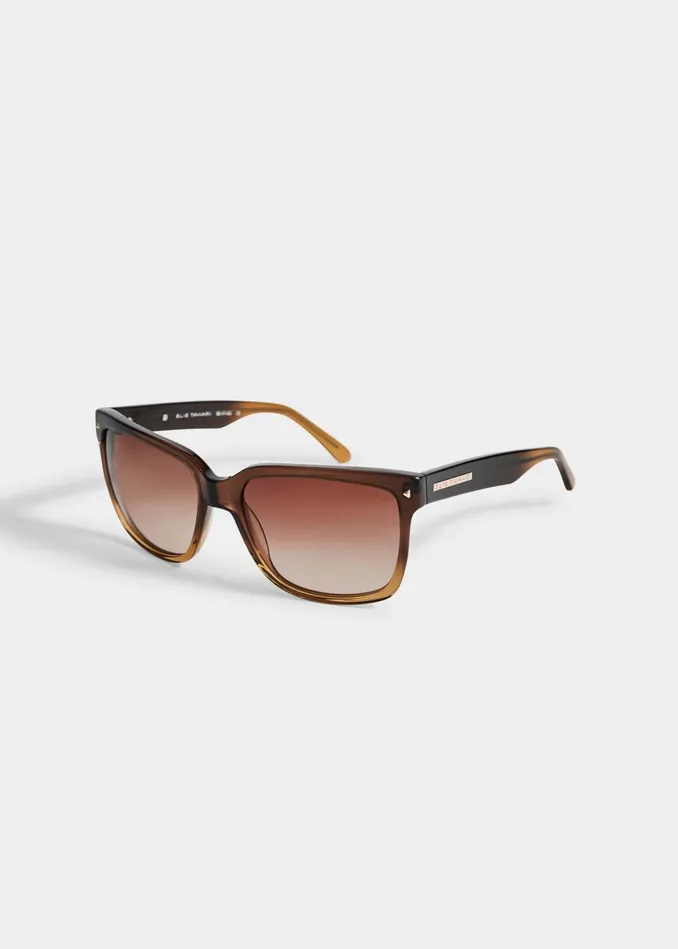 Outlet 8211 Women Sunglasses Elie Tahari Classic Rectangle Sunglasses Brown