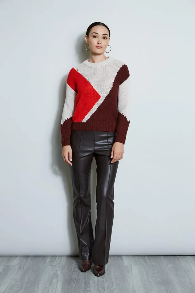 Outlet 8211 Women Tops Elie Tahari Cashmere Colorblock Sweater Stone Colorblock
