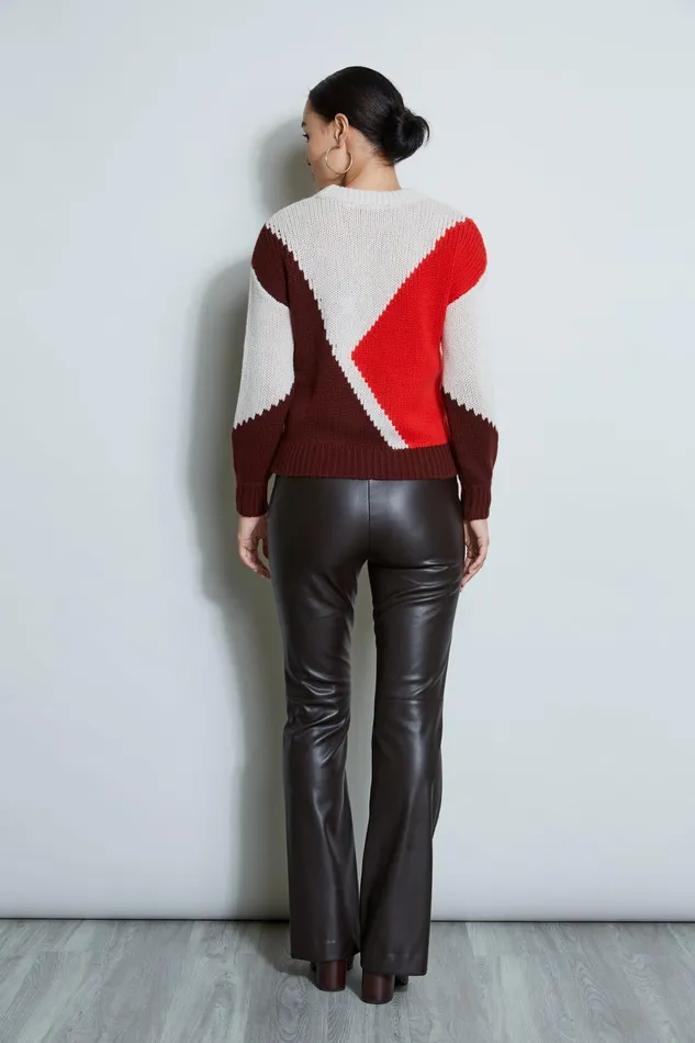 Outlet 8211 Women Tops Elie Tahari Cashmere Colorblock Sweater Stone Colorblock
