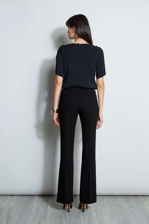 Outlet 8211 Women Tops Elie Tahari Pleat Sleeve Shirt Black