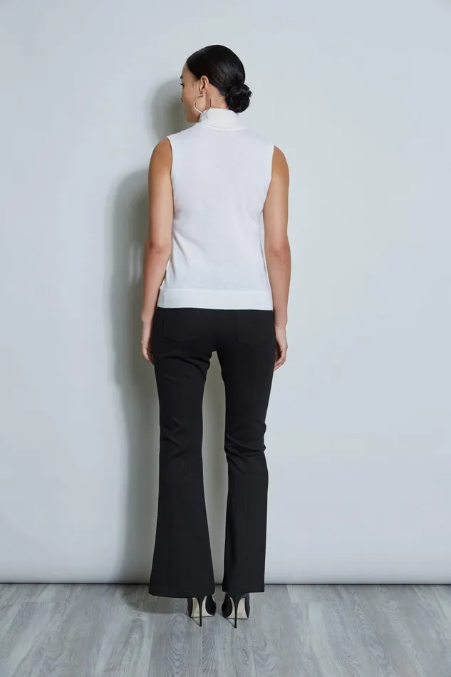Outlet 8211 Women Tops Elie Tahari Sleeveless Satin Front Sweater Snow