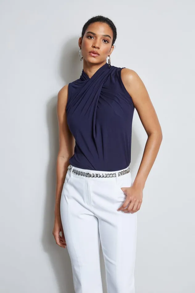 Outlet 8211 Women Tops Elie Tahari Sleeveless Twist Knit Stargazer