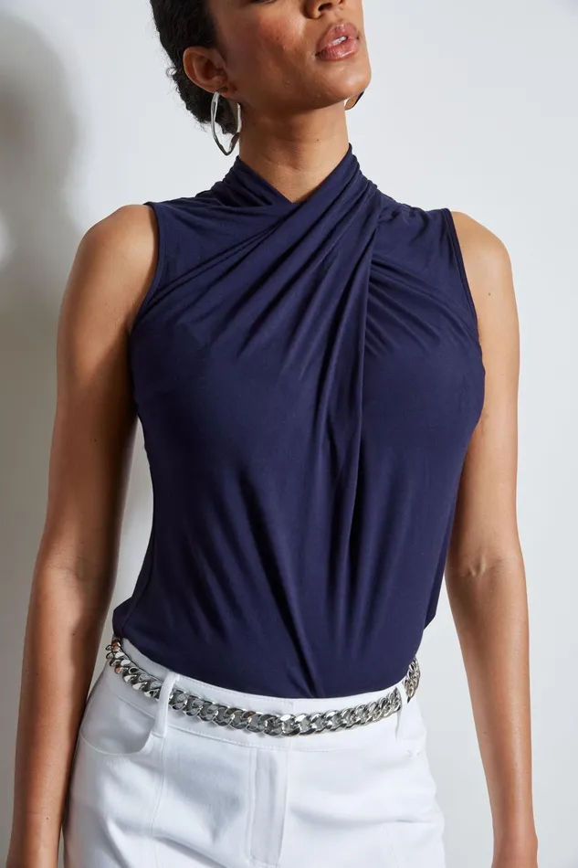 Outlet 8211 Women Tops Elie Tahari Sleeveless Twist Knit Stargazer