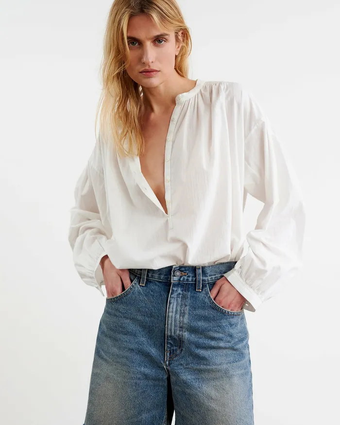 Pants and Shorts Women RUSSEL DENIM SHORT Summer Wash Nili Lotan