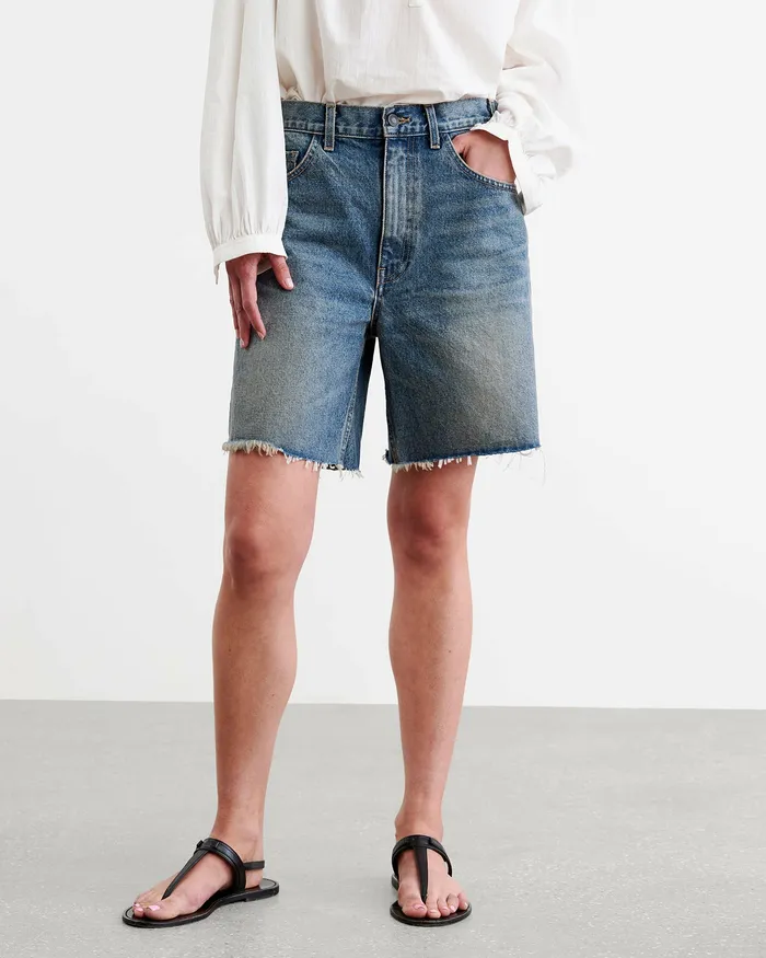 Pants and Shorts Women RUSSEL DENIM SHORT Summer Wash Nili Lotan