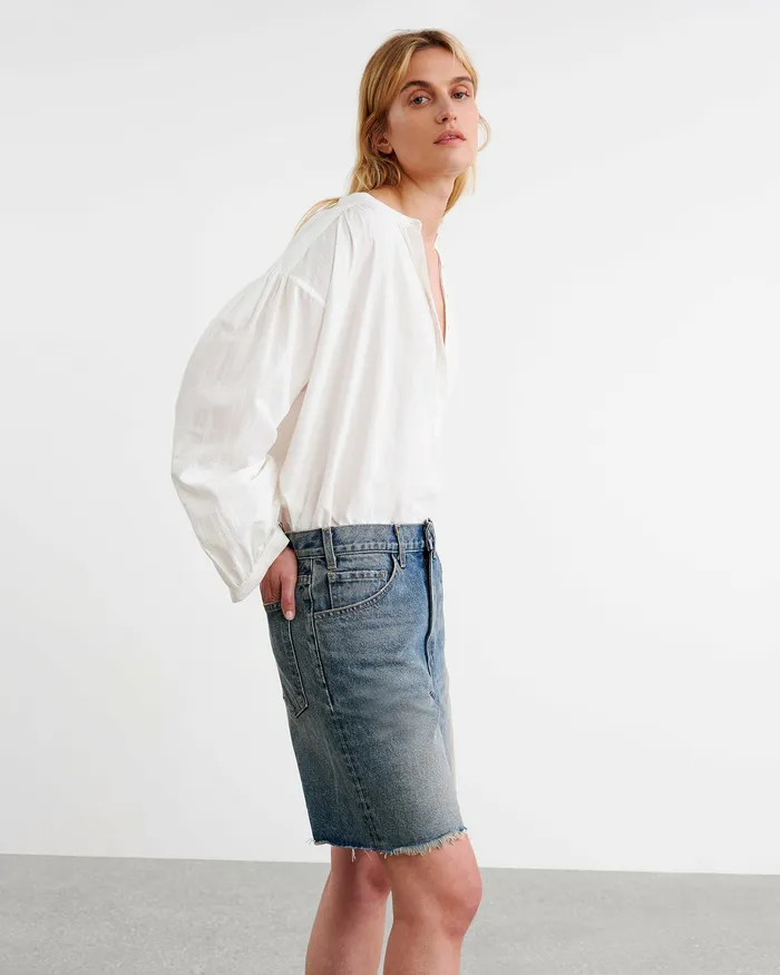 Pants and Shorts Women RUSSEL DENIM SHORT Summer Wash Nili Lotan