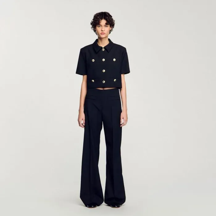 Pants and Shorts Women SANDRO Suit Trousers Black