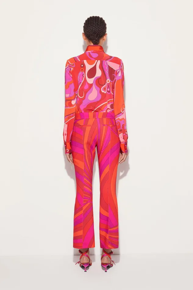 Pants And Shorts Women PUCCI IridePrint Flared Trousers