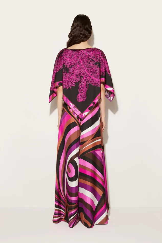 Pants And Shorts Women PUCCI IridePrint SilkTwill Trousers
