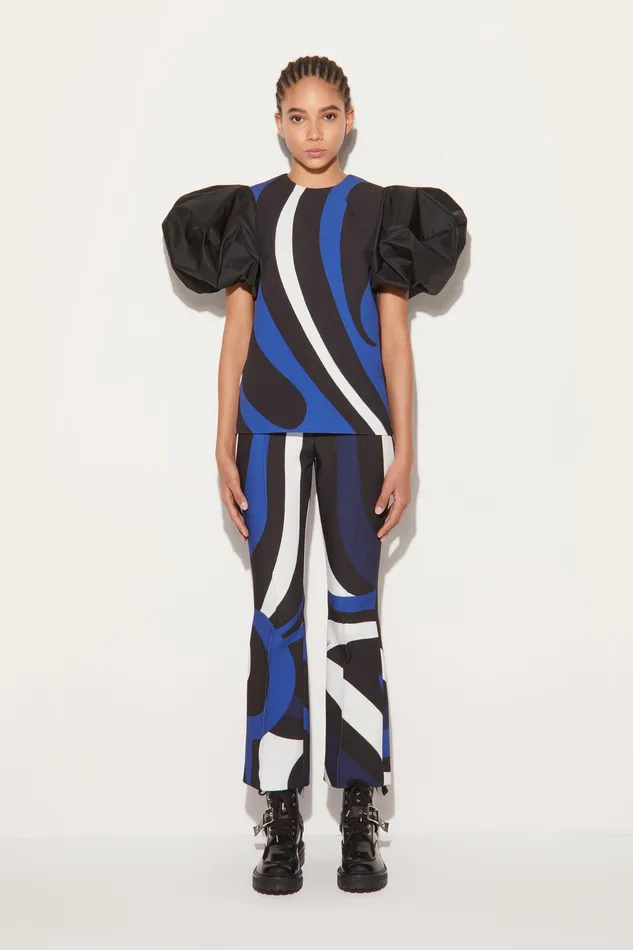 Pants And Shorts Women PUCCI MarmoPrint Flared Trousers
