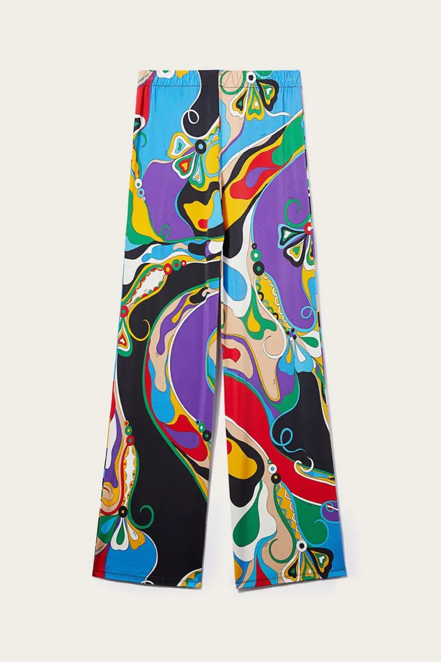 Pants And Shorts Women PUCCI OrchideePrint Trousers