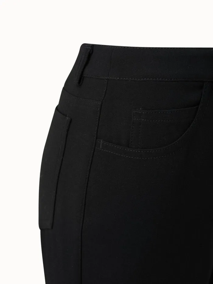 Pants In Wool Double Face Black Women Akris Pants