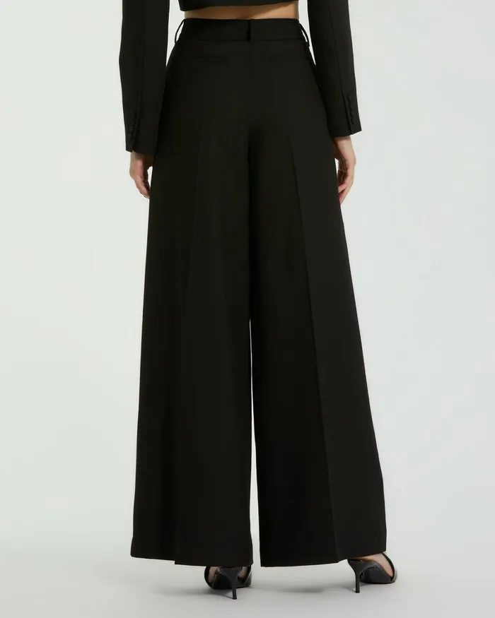 Pants Women The MACkenzie Wide Leg Trouser 8211 FINAL SALE Black Mac Duggal